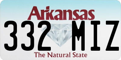 AR license plate 332MIZ