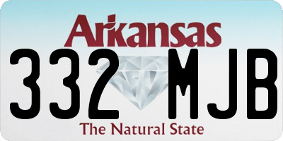 AR license plate 332MJB