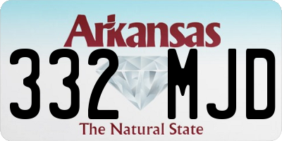 AR license plate 332MJD