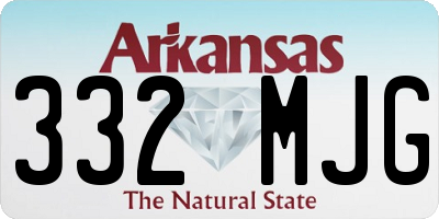 AR license plate 332MJG