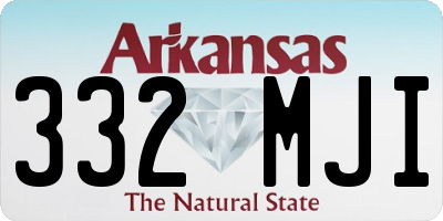 AR license plate 332MJI