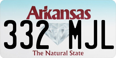 AR license plate 332MJL