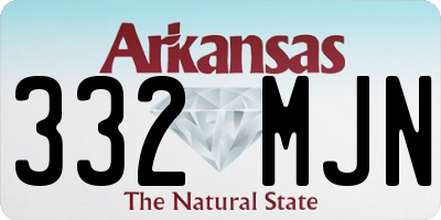 AR license plate 332MJN