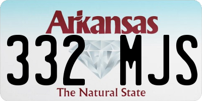 AR license plate 332MJS