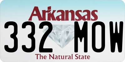 AR license plate 332MOW