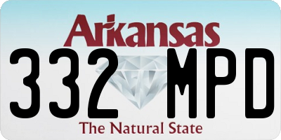 AR license plate 332MPD