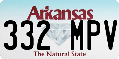 AR license plate 332MPV