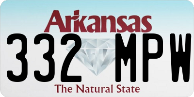 AR license plate 332MPW
