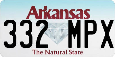 AR license plate 332MPX