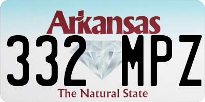 AR license plate 332MPZ