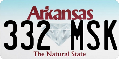 AR license plate 332MSK