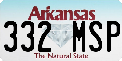 AR license plate 332MSP
