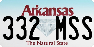 AR license plate 332MSS