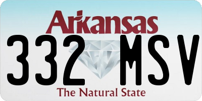 AR license plate 332MSV