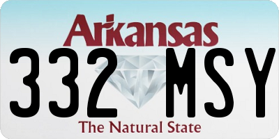 AR license plate 332MSY