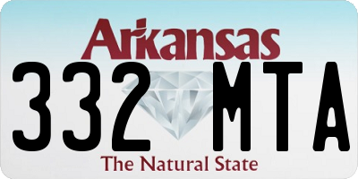 AR license plate 332MTA