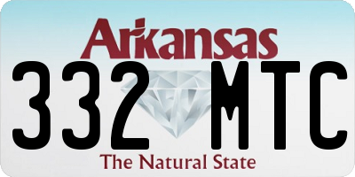 AR license plate 332MTC