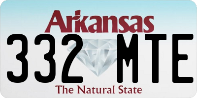 AR license plate 332MTE