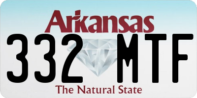 AR license plate 332MTF