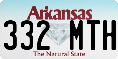 AR license plate 332MTH