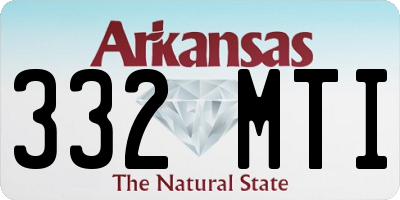 AR license plate 332MTI