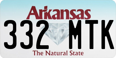 AR license plate 332MTK