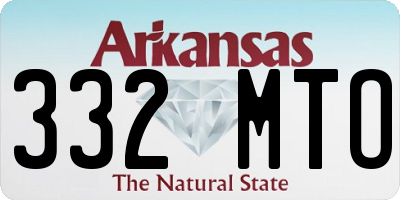 AR license plate 332MTO