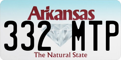 AR license plate 332MTP