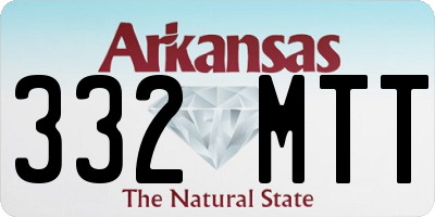AR license plate 332MTT