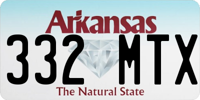 AR license plate 332MTX