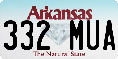 AR license plate 332MUA