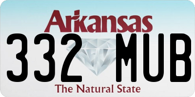 AR license plate 332MUB
