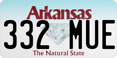 AR license plate 332MUE