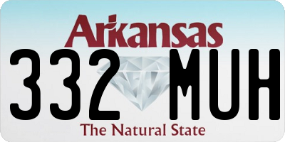 AR license plate 332MUH
