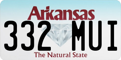 AR license plate 332MUI