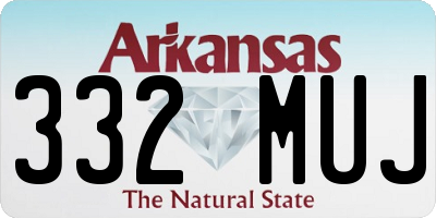 AR license plate 332MUJ