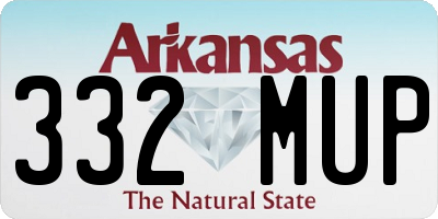 AR license plate 332MUP