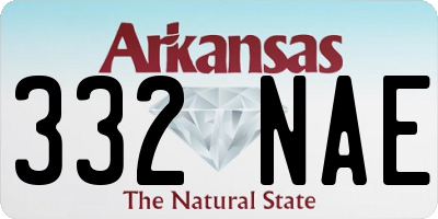 AR license plate 332NAE