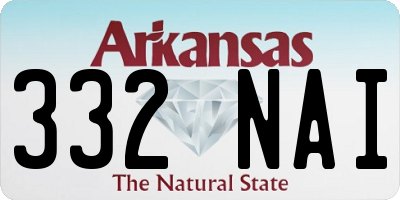 AR license plate 332NAI