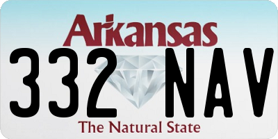AR license plate 332NAV