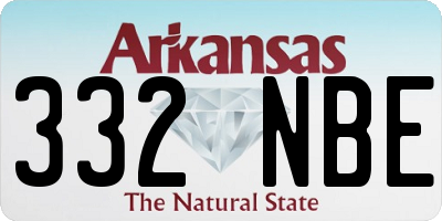 AR license plate 332NBE