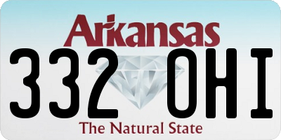AR license plate 332OHI