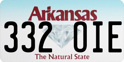 AR license plate 332OIE