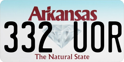 AR license plate 332UOR