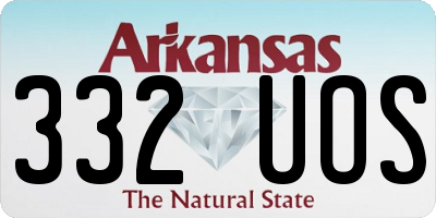 AR license plate 332UOS