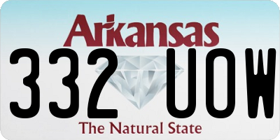 AR license plate 332UOW