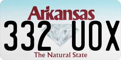 AR license plate 332UOX