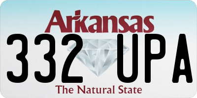 AR license plate 332UPA