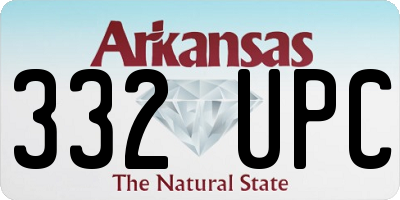 AR license plate 332UPC