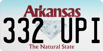 AR license plate 332UPI
